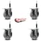 Service Caster 5'' Semi Steel Swivel 3/4'' Expanding Stem Caster Set Total Lock Brake, 4PK SCC-EXTTL20S515-SSR-34-4 - alternate 3